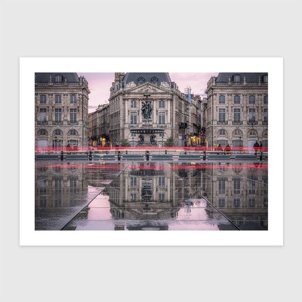 Place de la Bourse naplemente